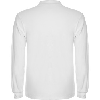 Tricou polo scoala maneca lunga alb unisex Roly Estrella 6635
