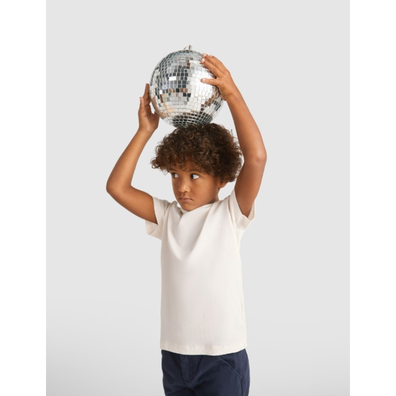 Tricou bumbac organic alb scoala unisex Roly Golden 6690