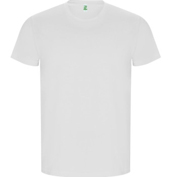 Tricou bumbac organic alb scoala unisex Roly Golden 6690
